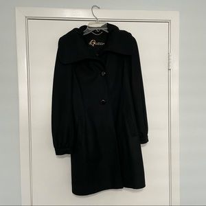 Black Guess long black coat, size s